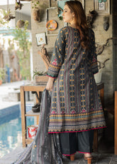 Bareera By MTF Printed Lawn Unstitched 3 Piece Suit - MTF24BL 01